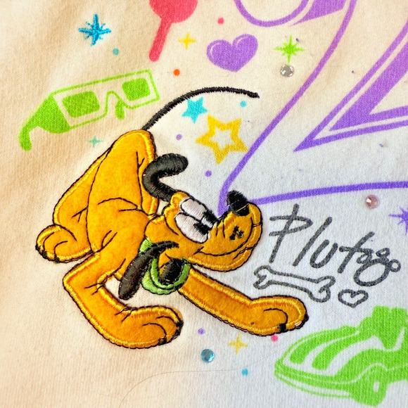 Disney World Sweatshirt Hoodie Large 2011 Mickey Minnie Goofy Pluto Embroidered - Picture 8 of 12